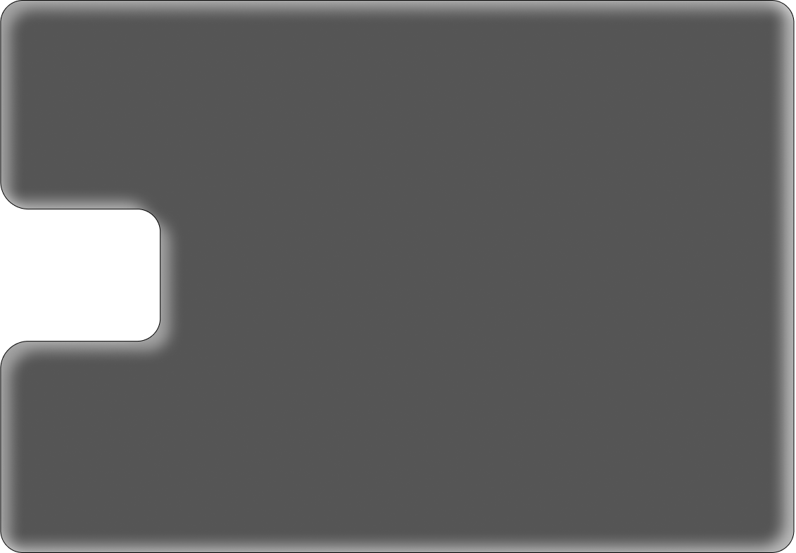 gray curved box